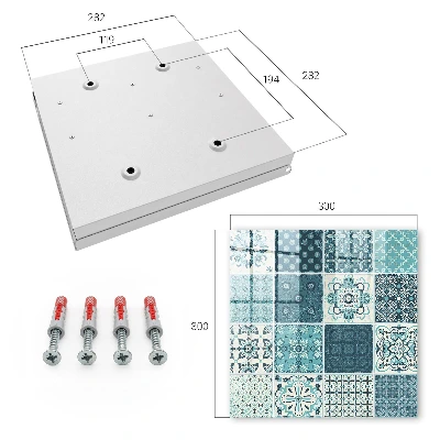 Key cabinet with retro mosaic design