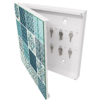 Key cabinet with retro mosaic design
