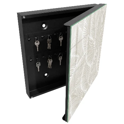 Wall-mounted key box calm leaves design