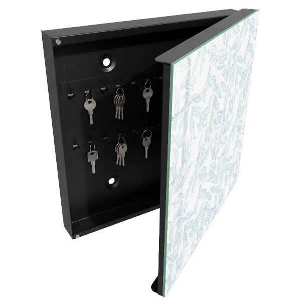 Wall mounted key box Floral pattern