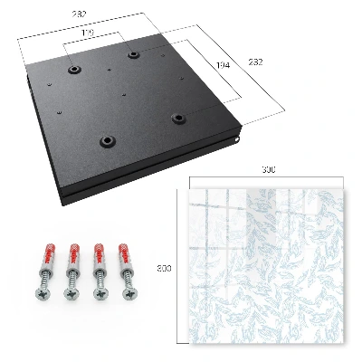 Wall mounted key box Floral pattern
