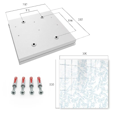 Wall mounted key box Floral pattern