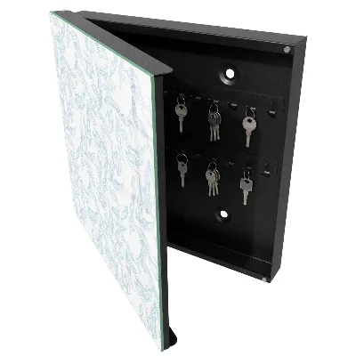 Wall mounted key box Floral pattern