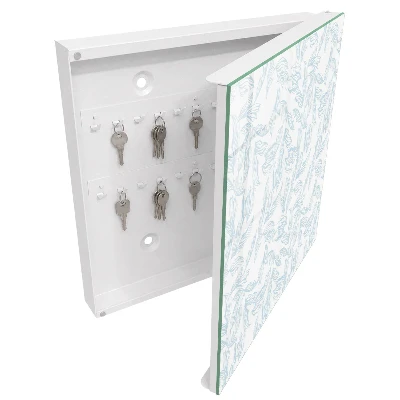 Wall mounted key box Floral pattern