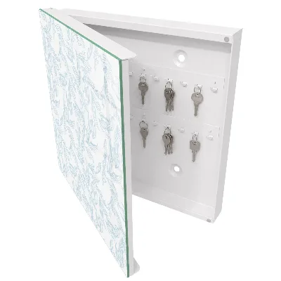 Wall mounted key box Floral pattern