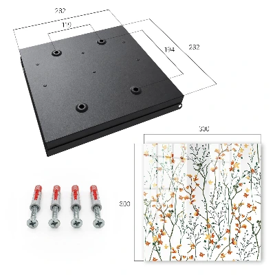Key box for wall Floral pattern