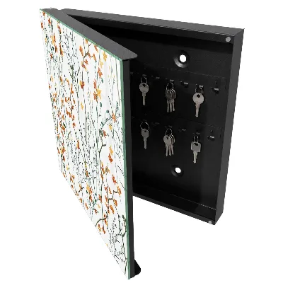 Key box for wall Floral pattern