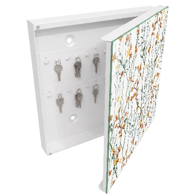 Key box for wall Floral pattern