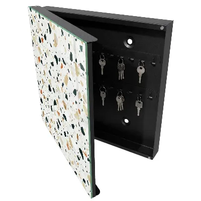 Wall mounted key box Terrazzo pattern