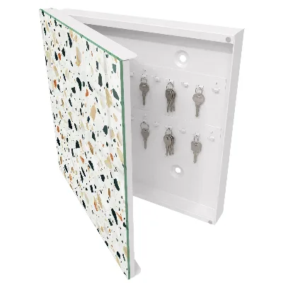 Wall mounted key box Terrazzo pattern