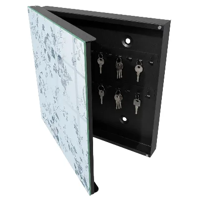 Key cabinet Botanical flowers