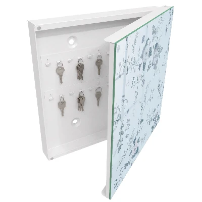Key cabinet Botanical flowers