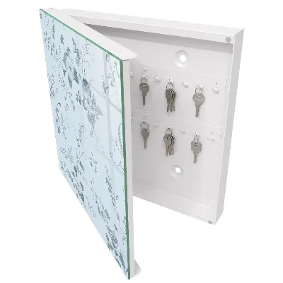 Key cabinet Botanical flowers
