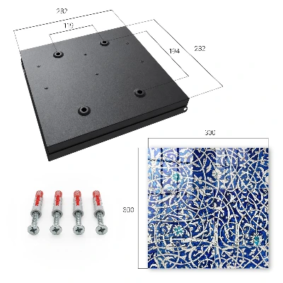 Wall mounted key box Blue arabesque