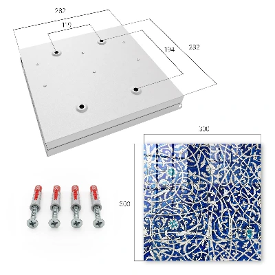 Wall mounted key box Blue arabesque