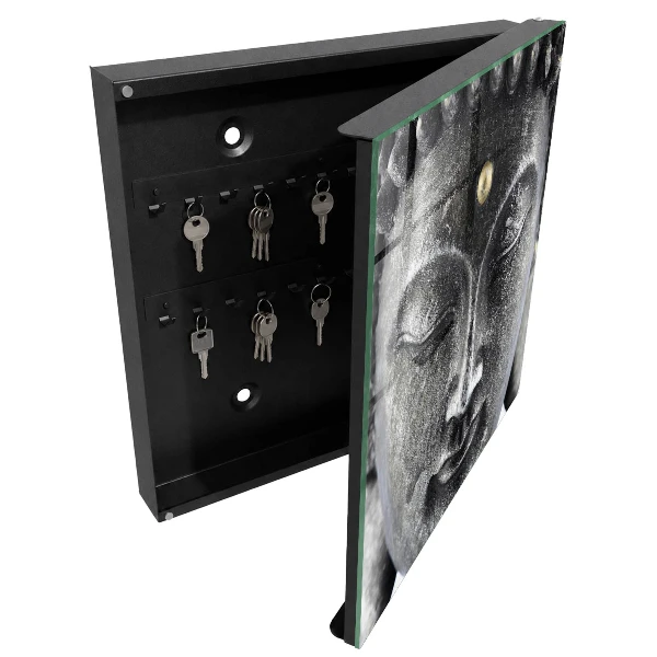 Wall mounted key box Zen portrait