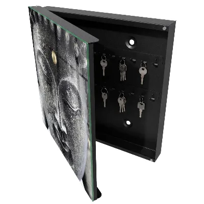 Wall mounted key box Zen portrait
