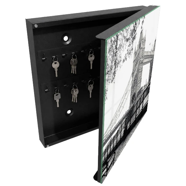 Wall mounted key box Gothic bridge
