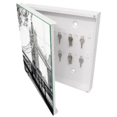 Wall mounted key box Gothic bridge