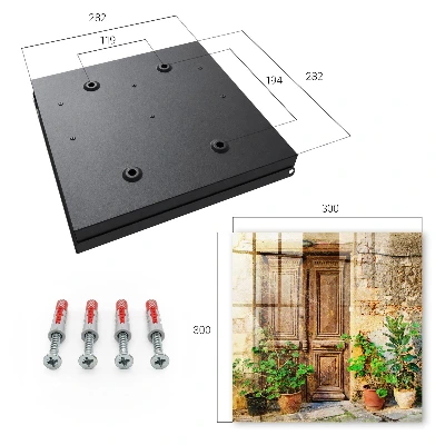 Wall mounted key box Rustic door
