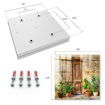 Wall mounted key box Rustic door