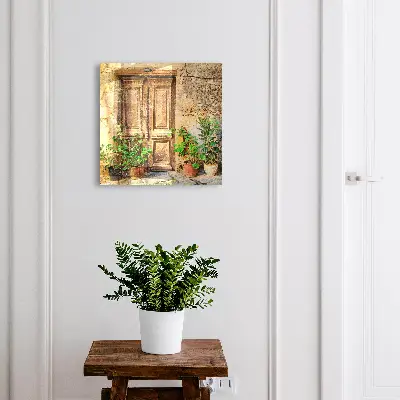 Wall mounted key box Rustic door
