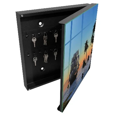 Wall mounted key box Sea sailboat