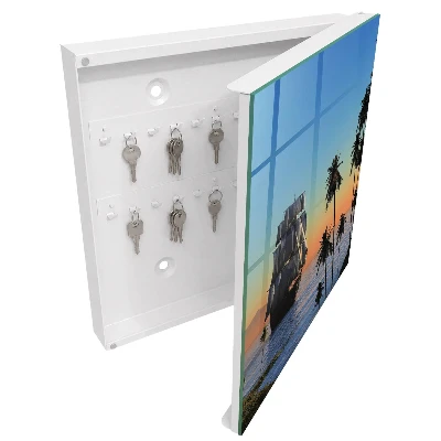 Wall mounted key box Sea sailboat