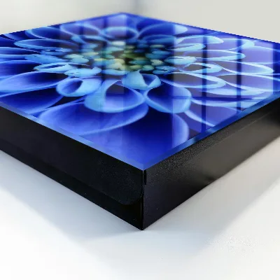Wall mounted key box Blue flower
