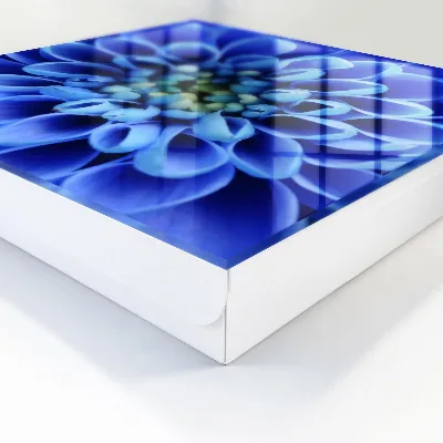 Wall mounted key box Blue flower