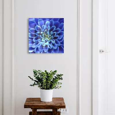 Wall mounted key box Blue flower
