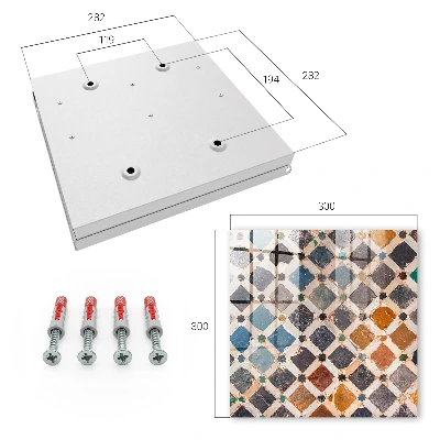 Wall mounted key box Colorful mosaic