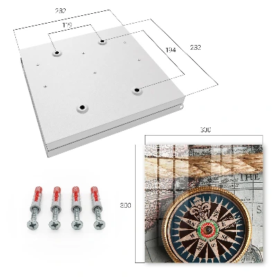 Key box for wall Travel map
