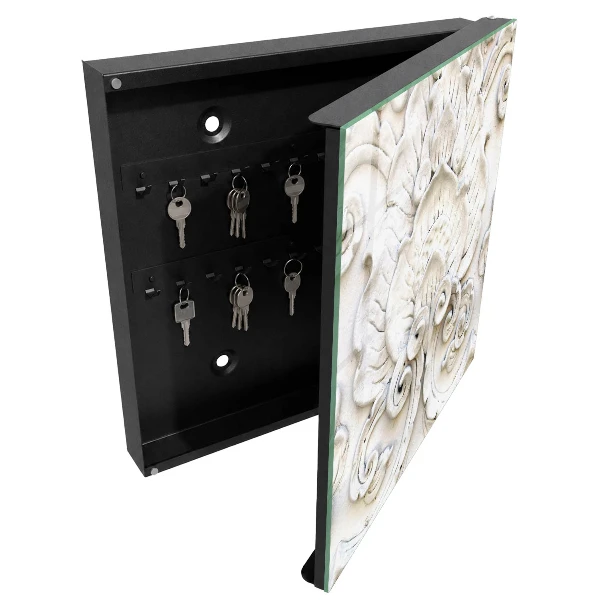 Wall mounted key box Floral ornaments