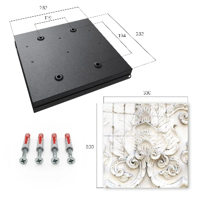 Wall mounted key box Floral ornaments