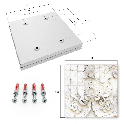 Wall mounted key box Floral ornaments