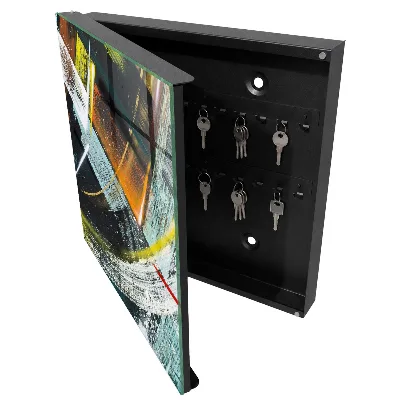 Key box for wall Colorful swirl