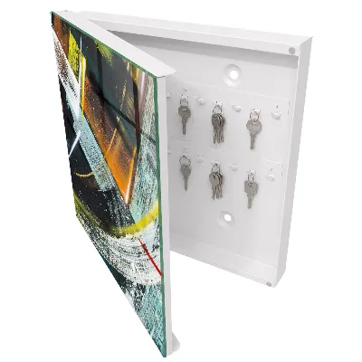 Key box for wall Colorful swirl