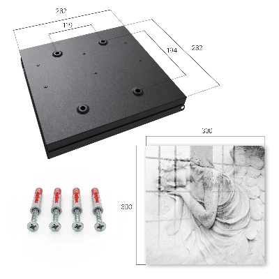 Wall mounted key box Angelic relief