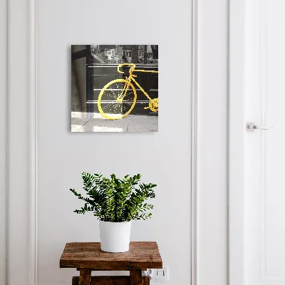Key box for wall Yellow bicycle