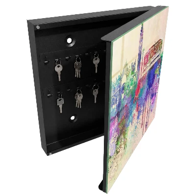 Key cabinet City watercolor