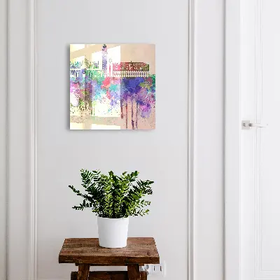 Key cabinet City watercolor
