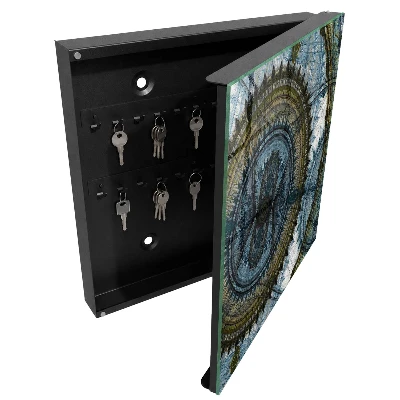 Wall mounted key box Geometric mandala