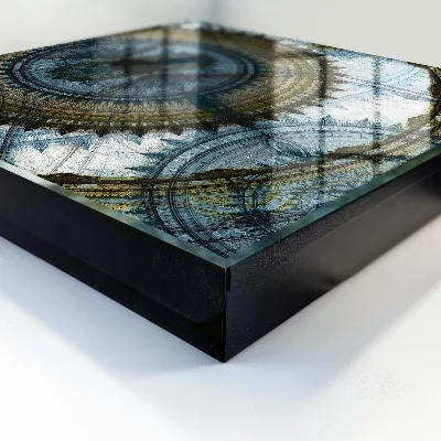 Wall mounted key box Geometric mandala