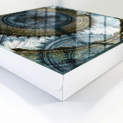 Wall mounted key box Geometric mandala
