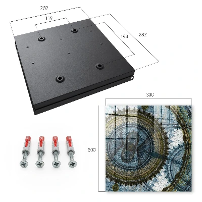 Wall mounted key box Geometric mandala