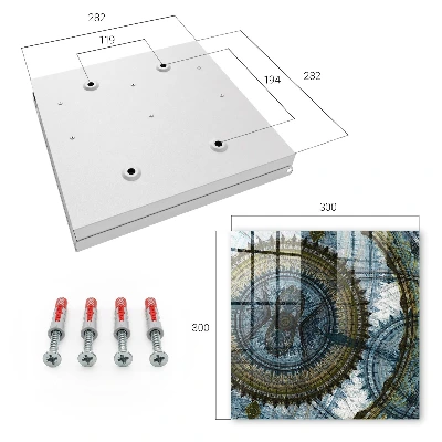 Wall mounted key box Geometric mandala