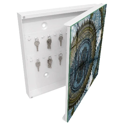 Wall mounted key box Geometric mandala