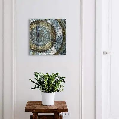 Wall mounted key box Geometric mandala