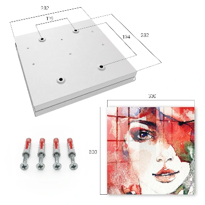 Wall mounted key box Portrait of a woman